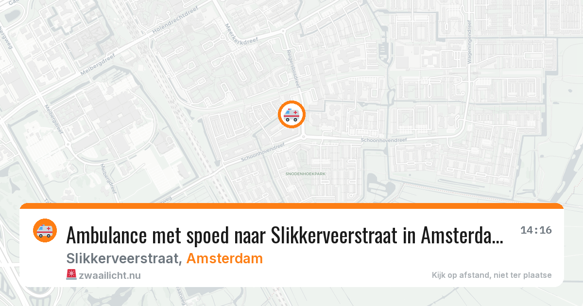 Ambulance met spoed naar Slikkerveerstraat in Amsterdam — 21 mei 2026