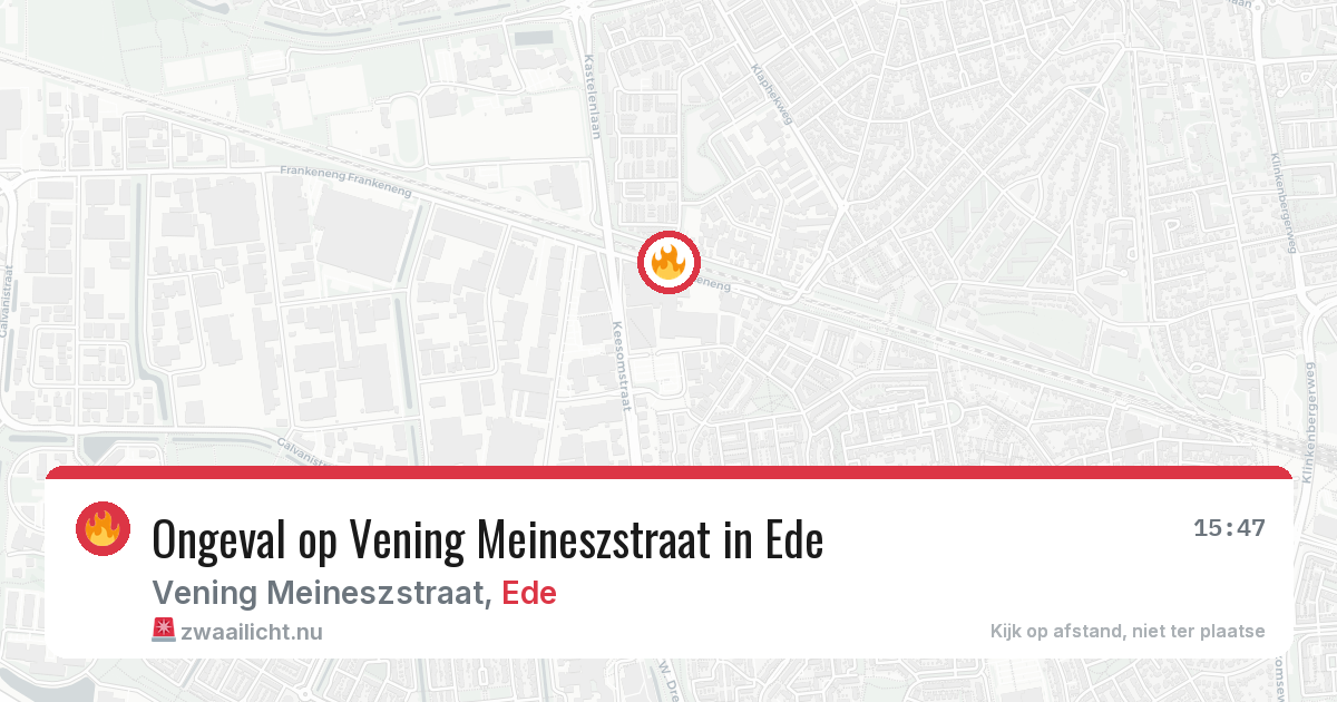 Ongeval op Vening Meineszstraat in Ede — 2 jun 2026