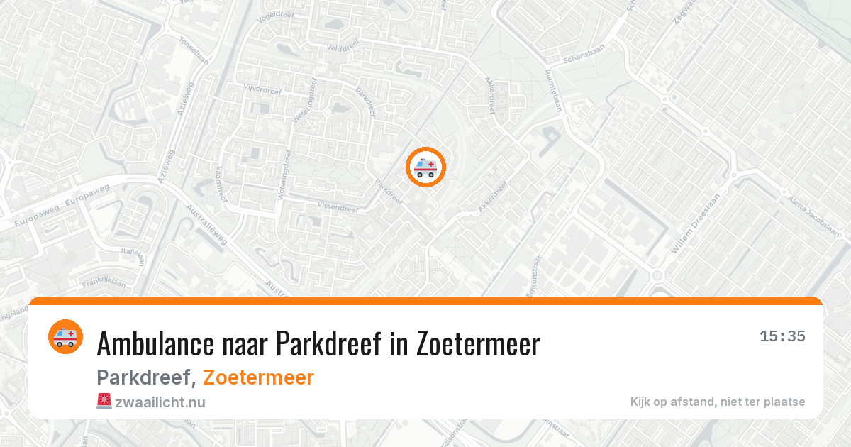 Ambulance naar Parkdreef in Zoetermeer — 16 jul 2026