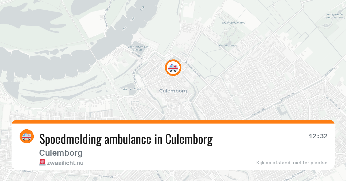 Spoedmelding ambulance in Culemborg — 24 mei 2026