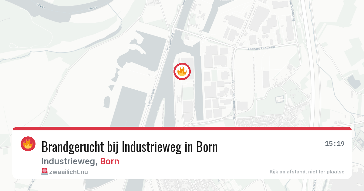 Brandgerucht bij Industrieweg in Born — 20 jul 2026