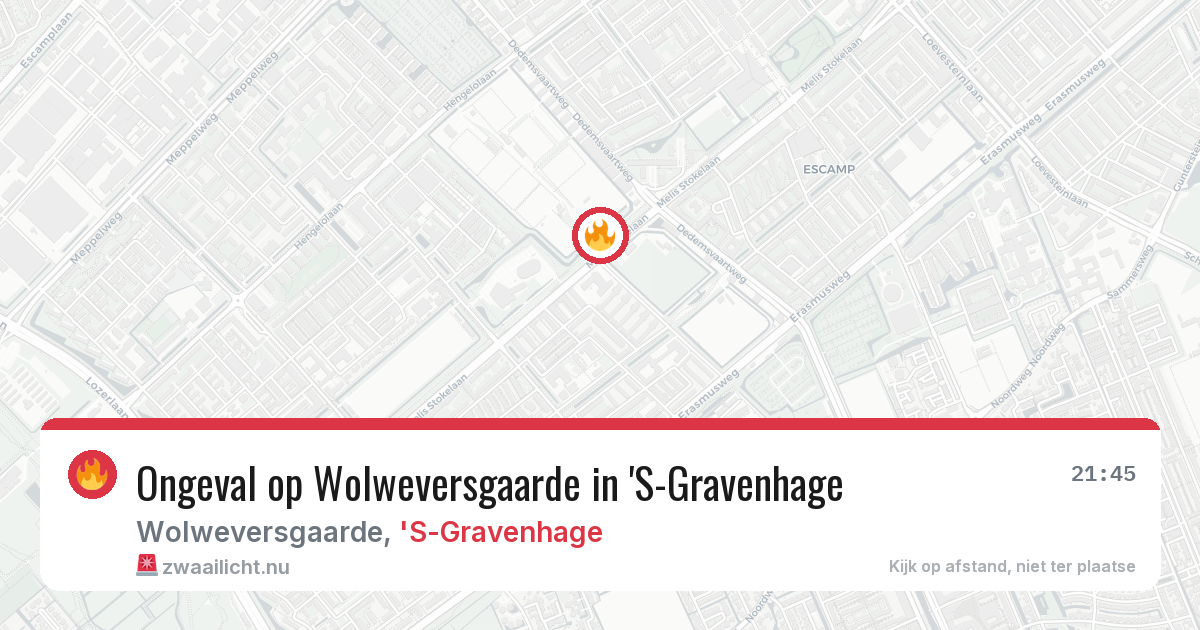 Ongeval op Wolweversgaarde in 'S-Gravenhage — 14 jul 2026