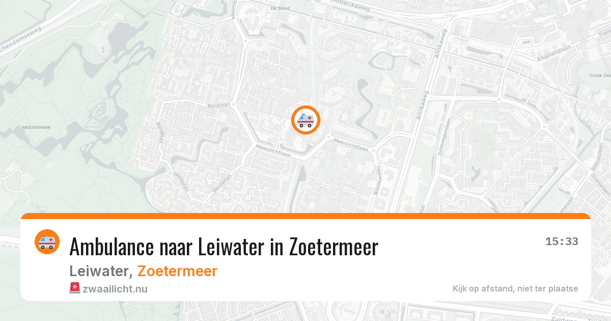 Ambulance naar Leiwater in Zoetermeer — 12 jul 2026