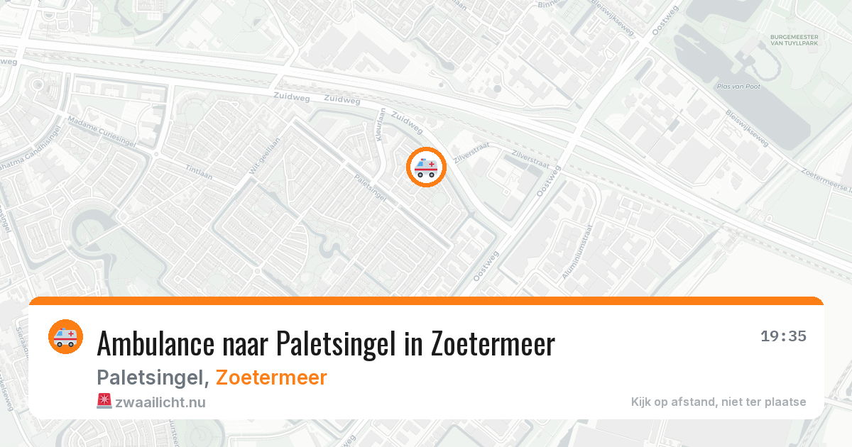Ambulance naar Paletsingel in Zoetermeer — 13 jul 2026