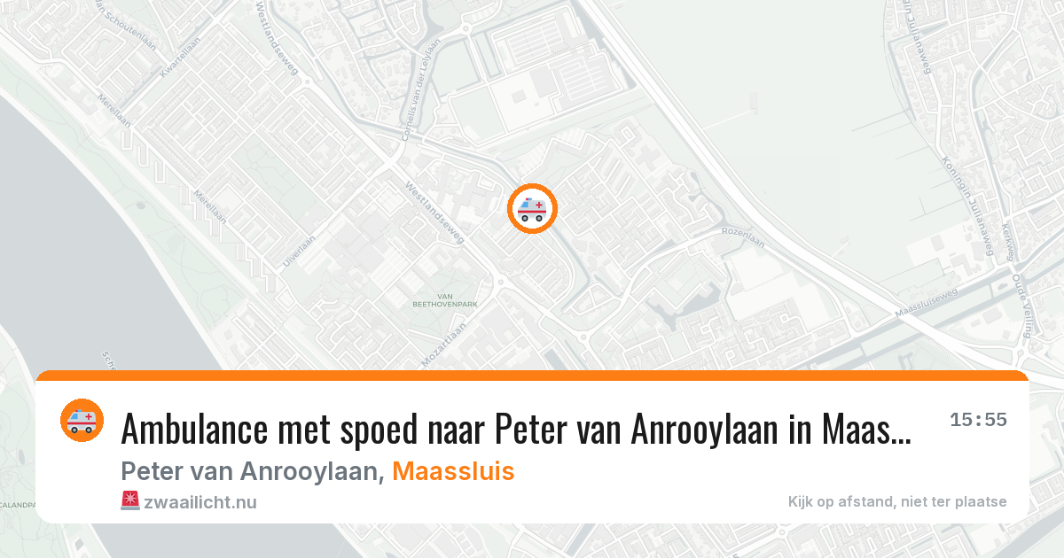 Ambulance met spoed naar Peter van Anrooylaan in Maassluis — 25 mrt 2026