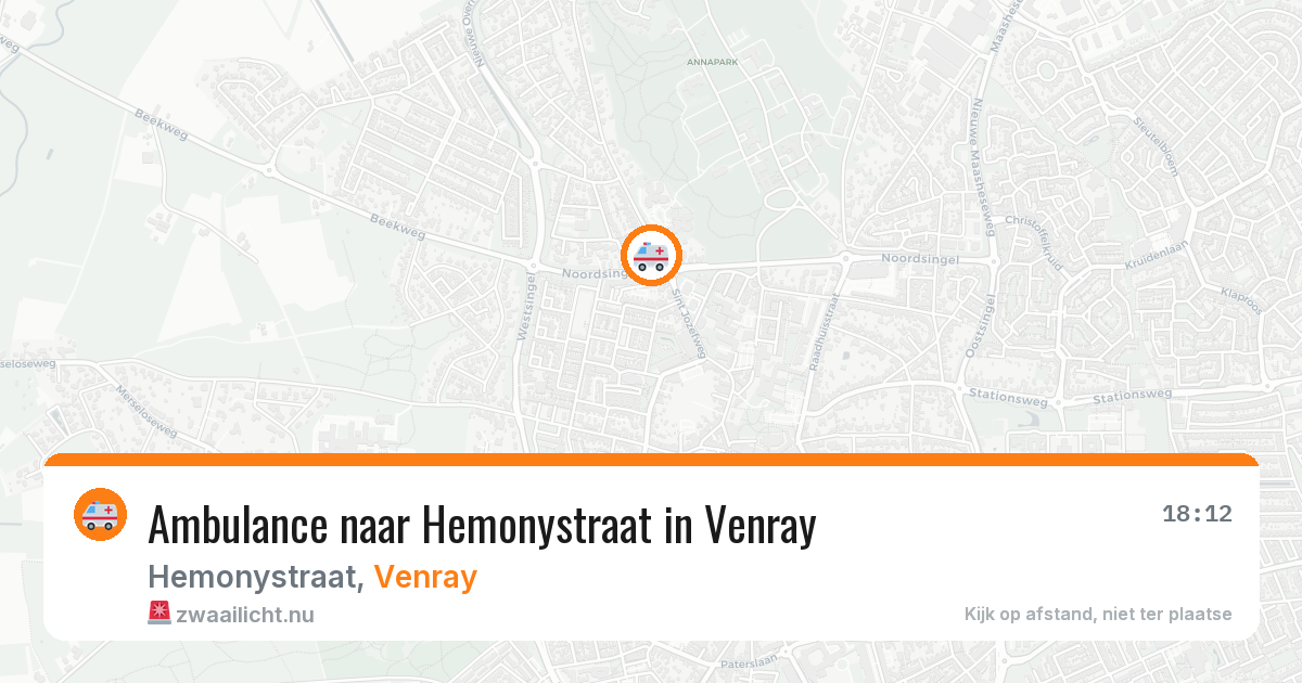 Ambulance naar Hemonystraat in Venray — 20 jul 2026