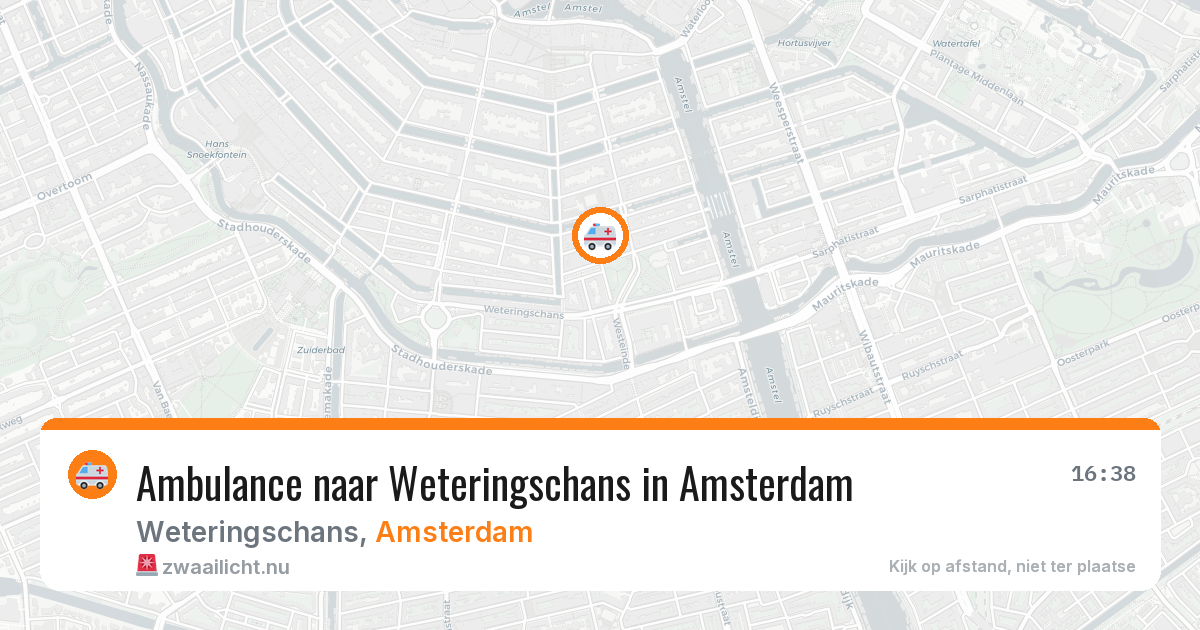 Ambulance naar Weteringschans in Amsterdam — 21 mrt 2026