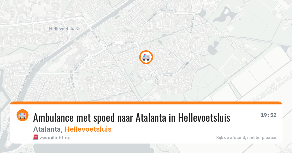 Ambulance met spoed naar Atalanta in Hellevoetsluis — 20 jul 2026