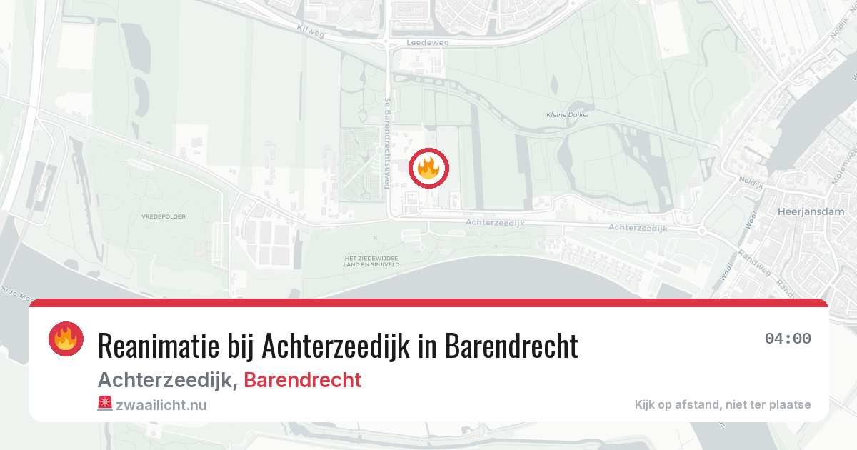 Reanimatie bij Achterzeedijk in Barendrecht — 28 mei 2026
