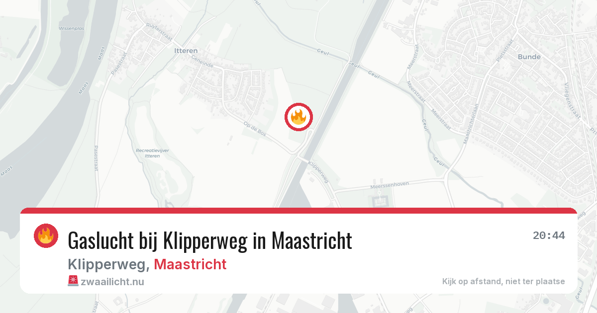 Gaslucht bij Klipperweg in Maastricht — 11 apr 2026