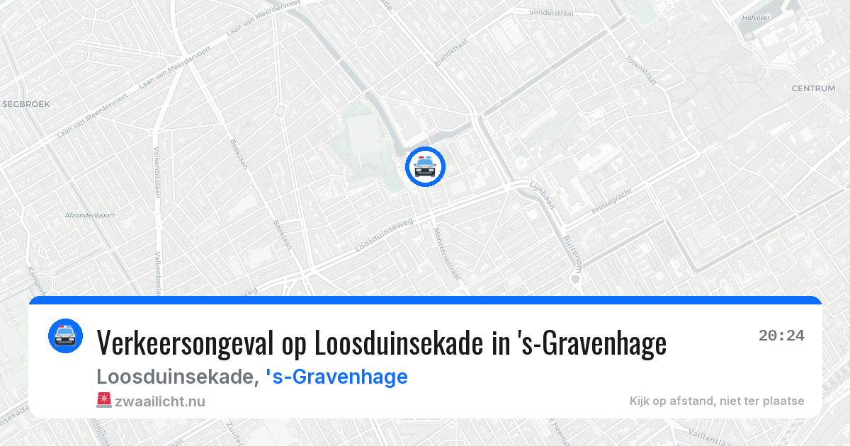 Verkeersongeval op Loosduinsekade in 's-Gravenhage — 30 mrt 2026