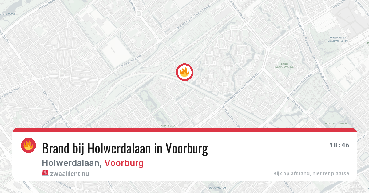Brand bij Holwerdalaan in Voorburg — 20 mei 2026