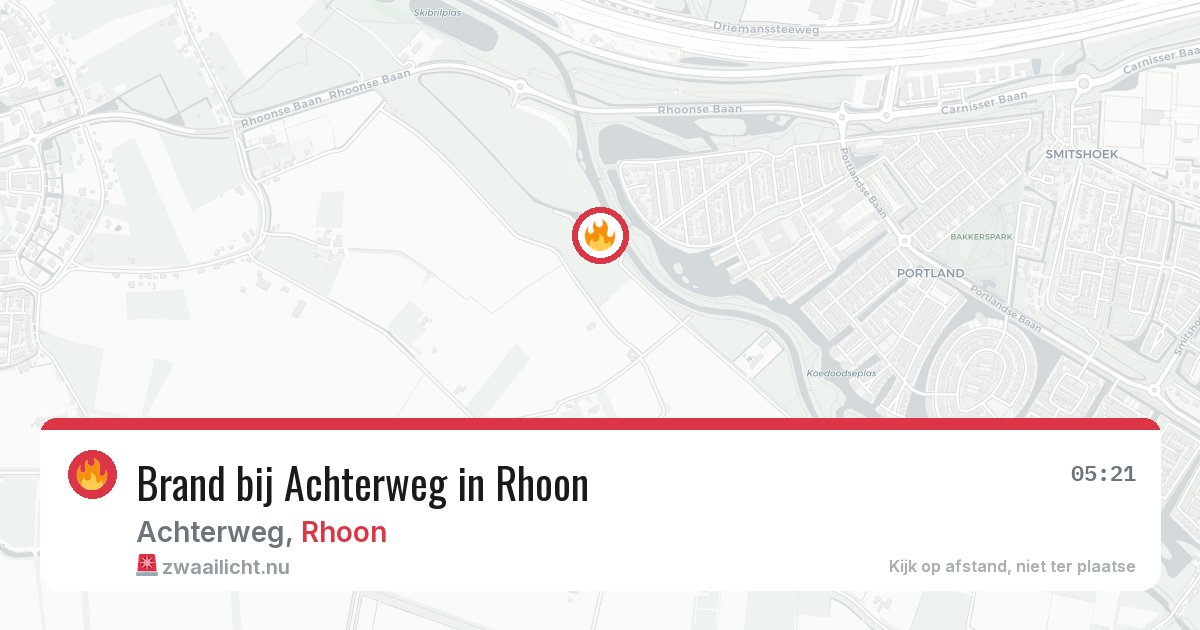 Brand bij Achterweg in Rhoon — 20 jul 2026