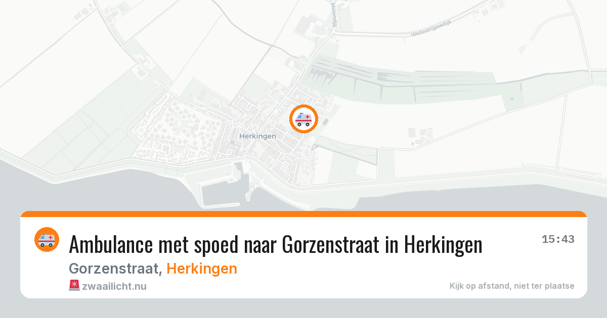 Ambulance met spoed naar Gorzenstraat in Herkingen — 30 mrt 2026