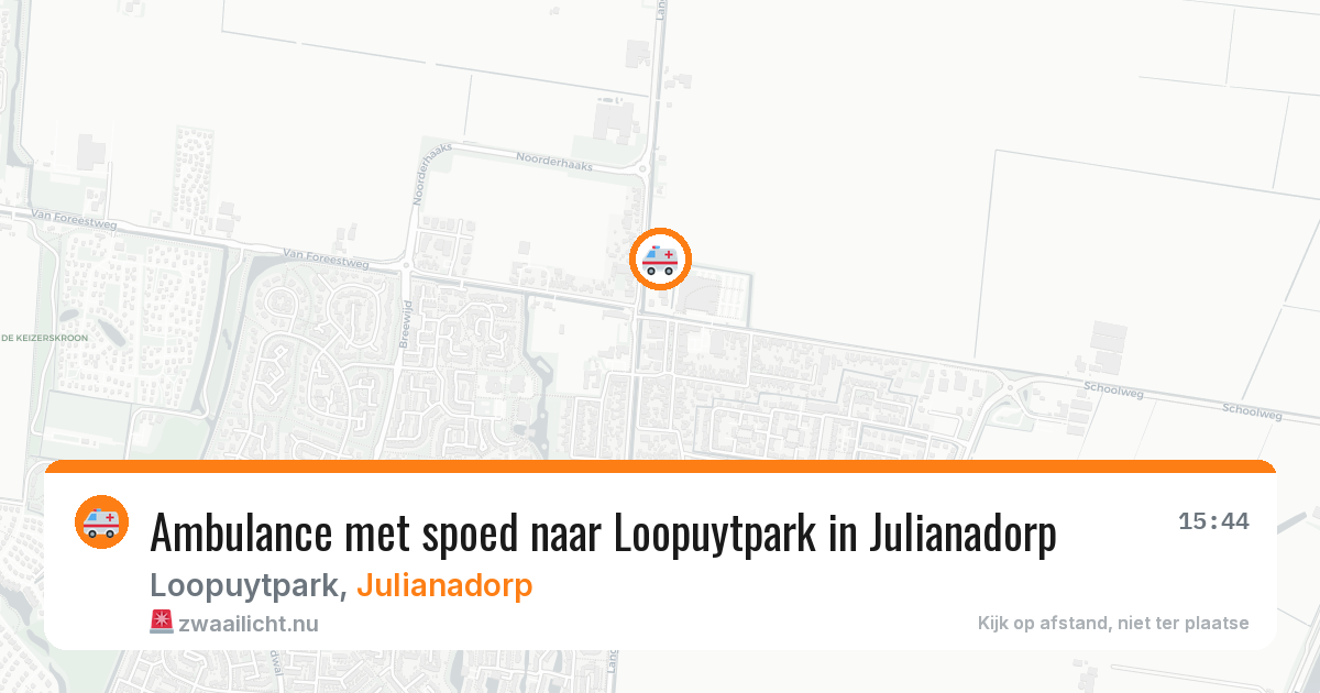 Ambulance met spoed naar Loopuytpark in Julianadorp — 21 mei 2026