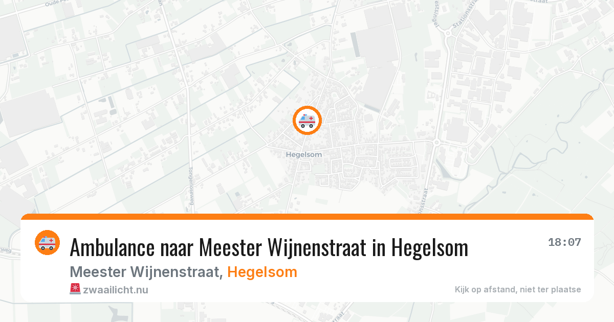 Ambulance naar Meester Wijnenstraat in Hegelsom — 5 jul 2026