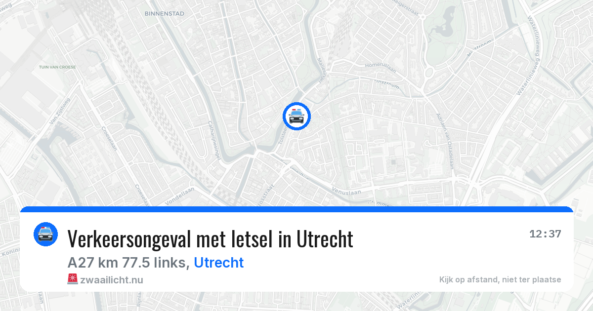 Verkeersongeval met letsel in Utrecht — 15 jul 2026