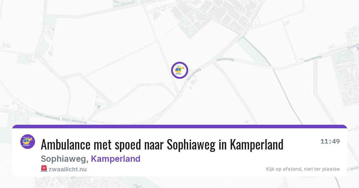 Ambulance met spoed naar Sophiaweg in Kamperland — 1 jun 2026