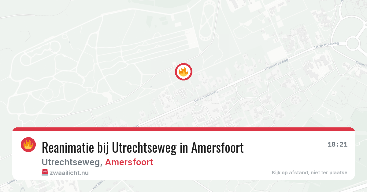 Reanimatie bij Utrechtseweg in Amersfoort — 19 mrt 2026