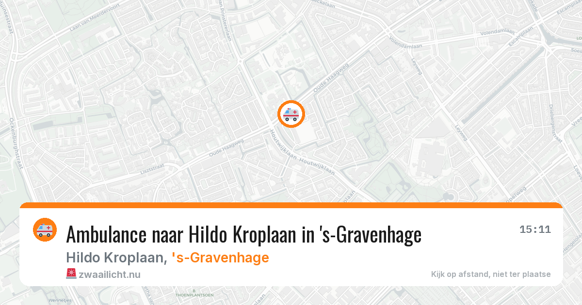 Ambulance naar Hildo Kroplaan in 's-Gravenhage — 7 apr 2026