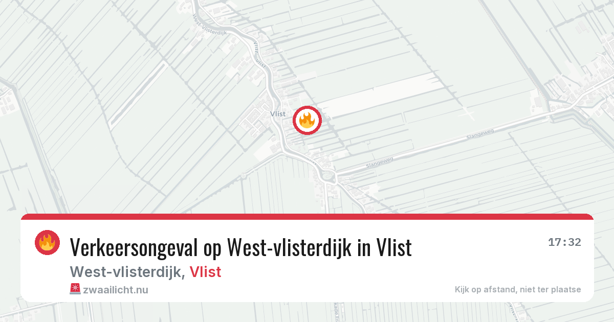 Verkeersongeval op West-vlisterdijk in Vlist — 19 mrt 2026