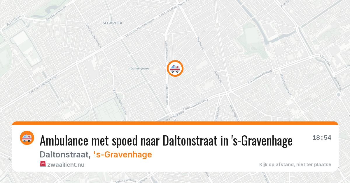 Ambulance met spoed naar Daltonstraat in 's-Gravenhage — 16 jul 2026