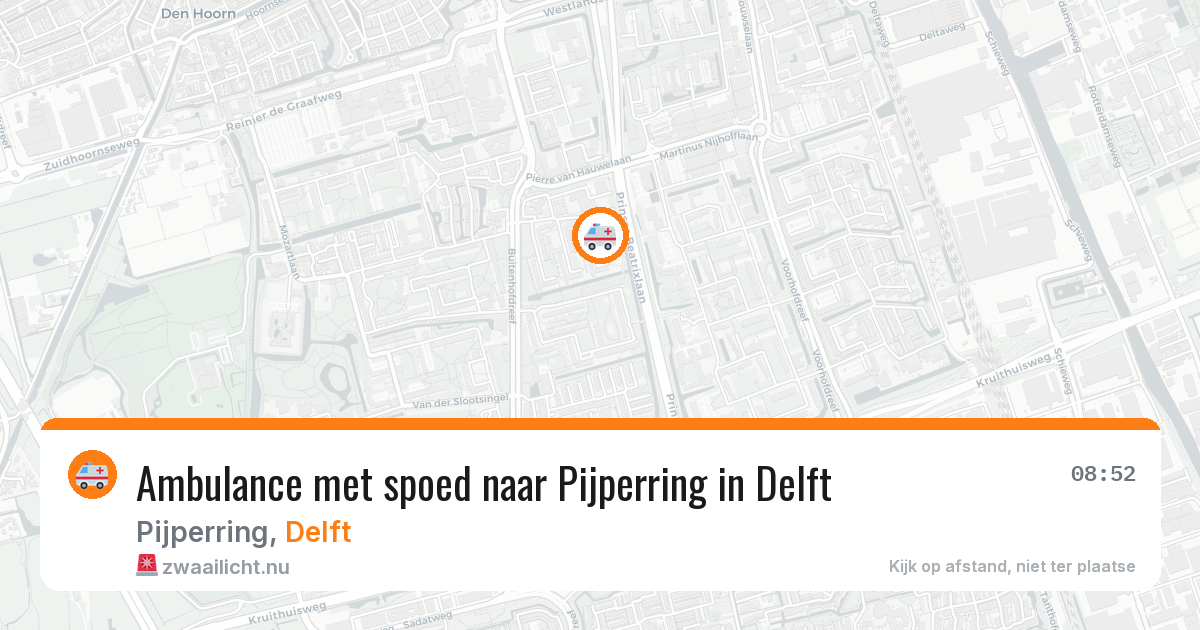Ambulance met spoed naar Pijperring in Delft — 23 jul 2026