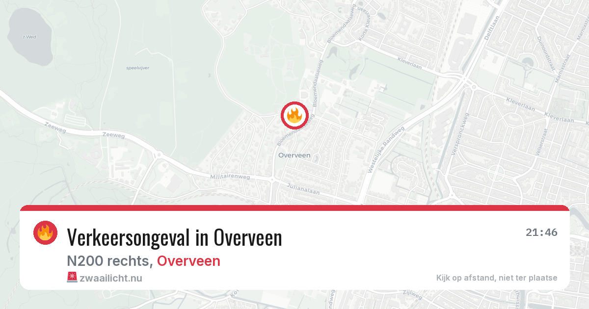 Verkeersongeval in Overveen — 7 mrt 2026