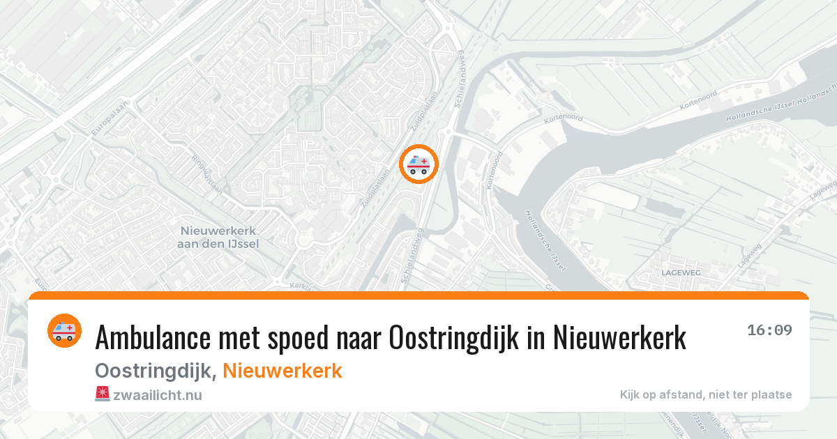Ambulance met spoed naar Oostringdijk in Nieuwerkerk — 27 mei 2026