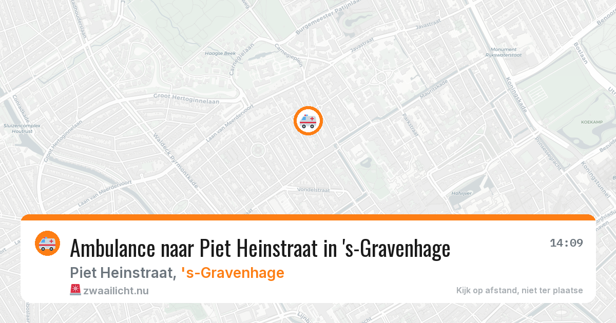 Ambulance naar Piet Heinstraat in 's-Gravenhage — 14 feb 2026
