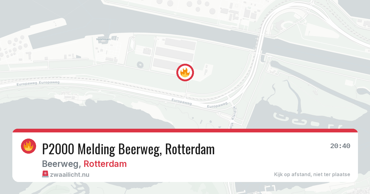 P2000 Melding Beerweg, Rotterdam — 12 jul 2026