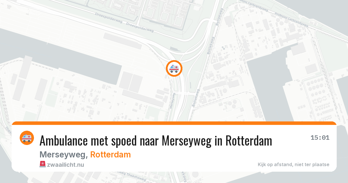 Ambulance met spoed naar Merseyweg in Rotterdam — 29 mei 2026