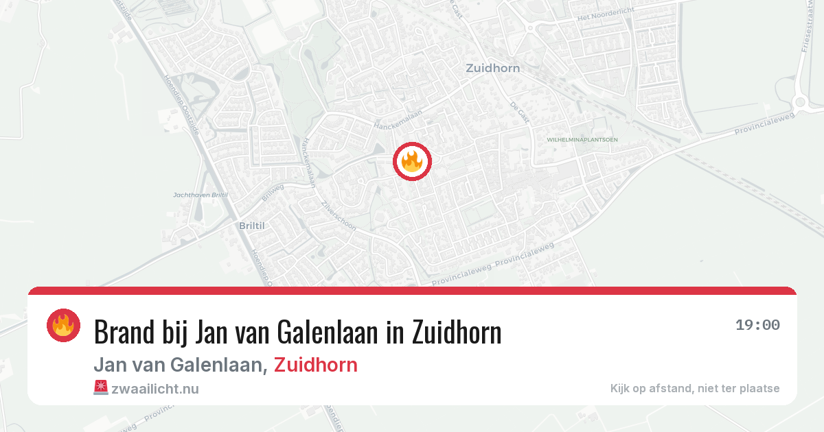 Brand bij Jan van Galenlaan in Zuidhorn — 6 mei 2026