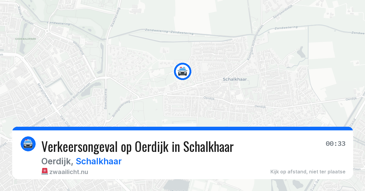 Verkeersongeval op Oerdijk in Schalkhaar — 10 apr 2026