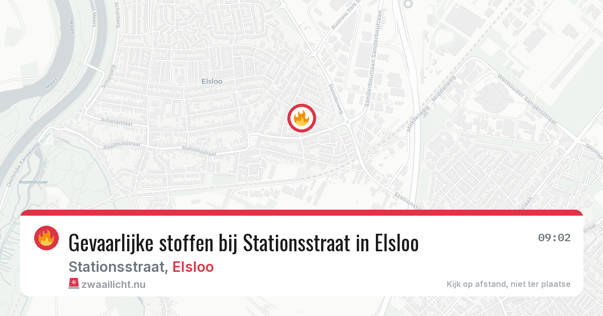 Gevaarlijke stoffen bij Stationsstraat in Elsloo — 7 jul 2026