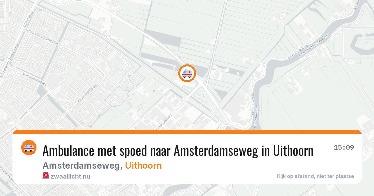 Ambulance met spoed naar Amsterdamseweg in Uithoorn — 16 mrt 2026