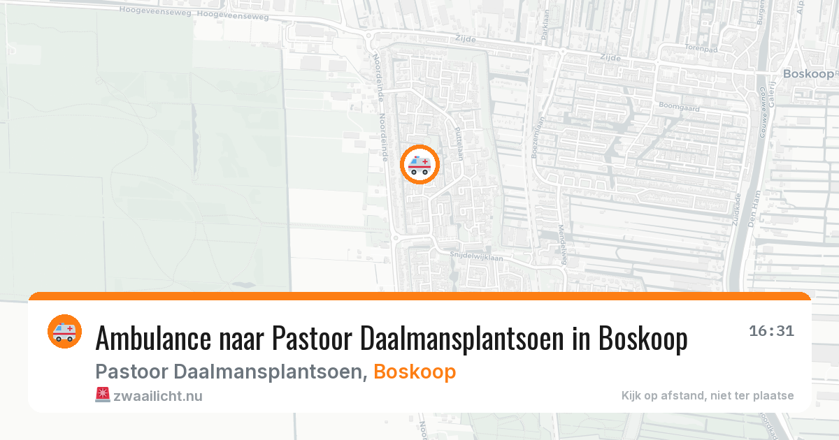 Ambulance naar Pastoor Daalmansplantsoen in Boskoop — 24 mrt 2026