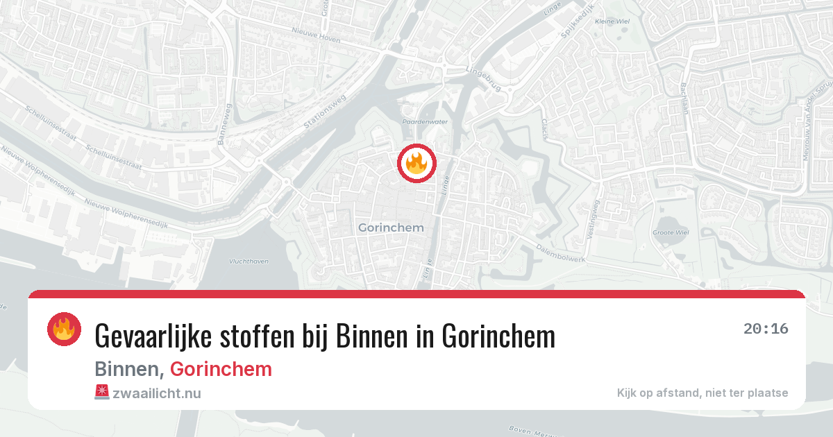 Gevaarlijke stoffen bij Binnen in Gorinchem — 14 mrt 2026