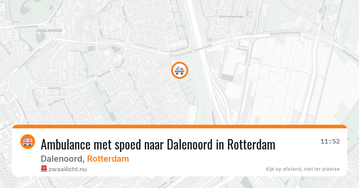 Ambulance met spoed naar Dalenoord in Rotterdam — 18 mei 2026