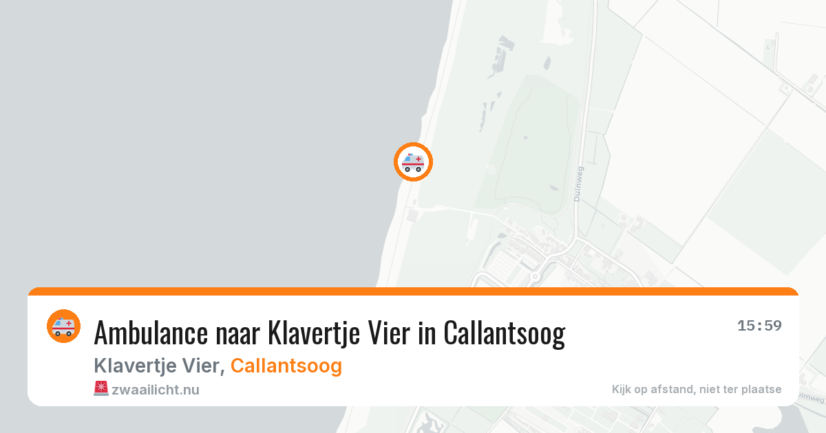 Ambulance naar Klavertje Vier in Callantsoog — 21 jul 2026
