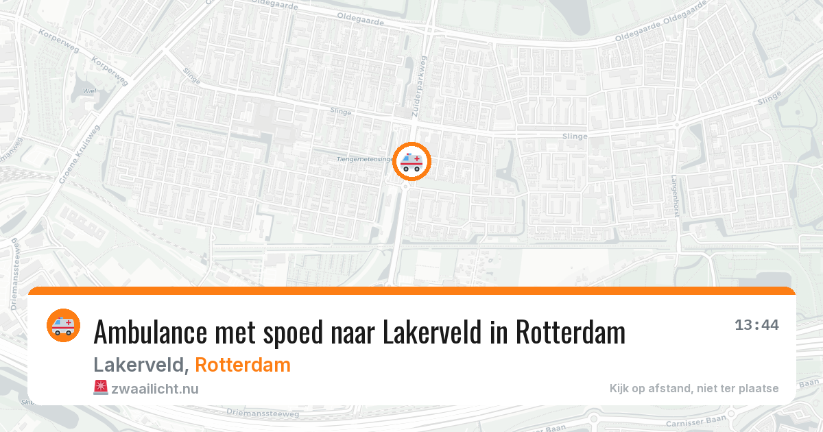 Ambulance met spoed naar Lakerveld in Rotterdam — 7 mei 2026