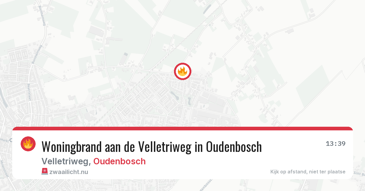 Woningbrand aan de Velletriweg in Oudenbosch — 22 jul 2026