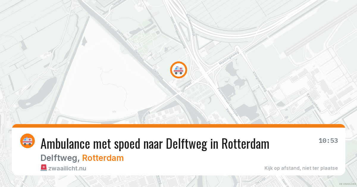 Ambulance met spoed naar Delftweg in Rotterdam — 25 mrt 2026