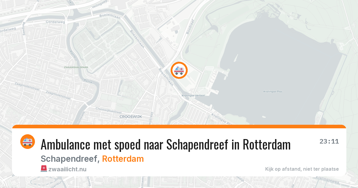 Ambulance met spoed naar Schapendreef in Rotterdam — 1 apr 2026