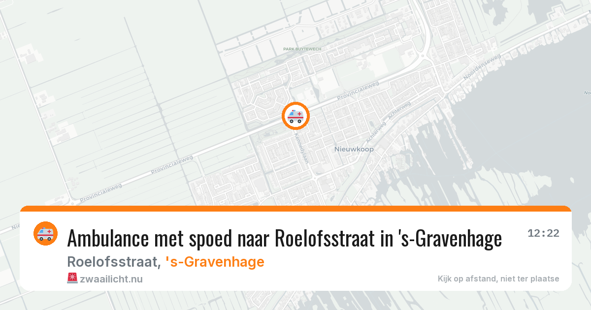 Ambulance met spoed naar Roelofsstraat in 's-Gravenhage — 8 mrt 2026