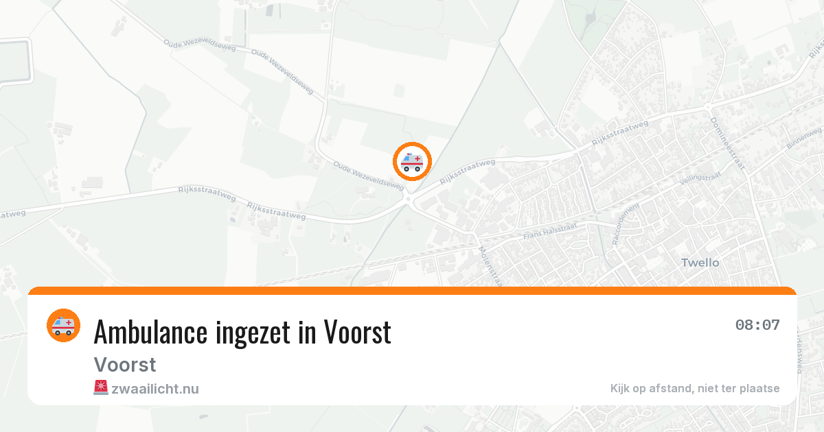 Ambulance ingezet in Voorst — 31 mei 2026