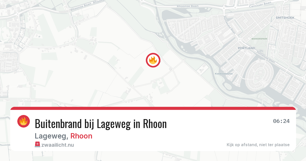 Buitenbrand bij Lageweg in Rhoon — 11 jul 2026
