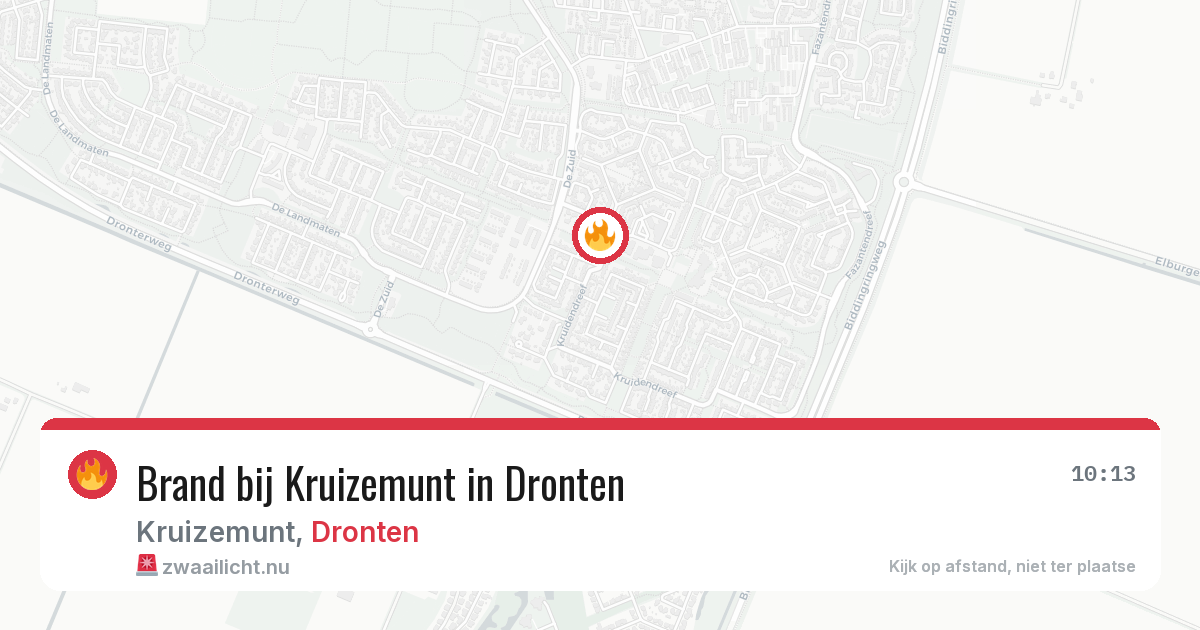 Brand bij Kruizemunt in Dronten — 2 jun 2026