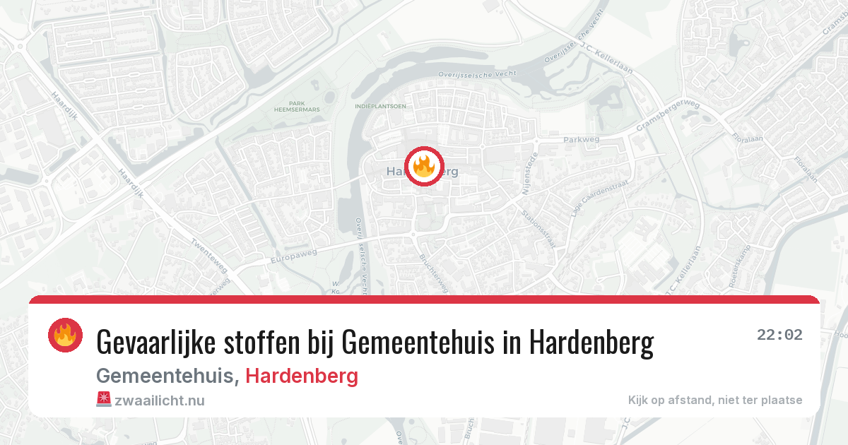 Gevaarlijke stoffen bij Gemeentehuis in Hardenberg — 3 jul 2026