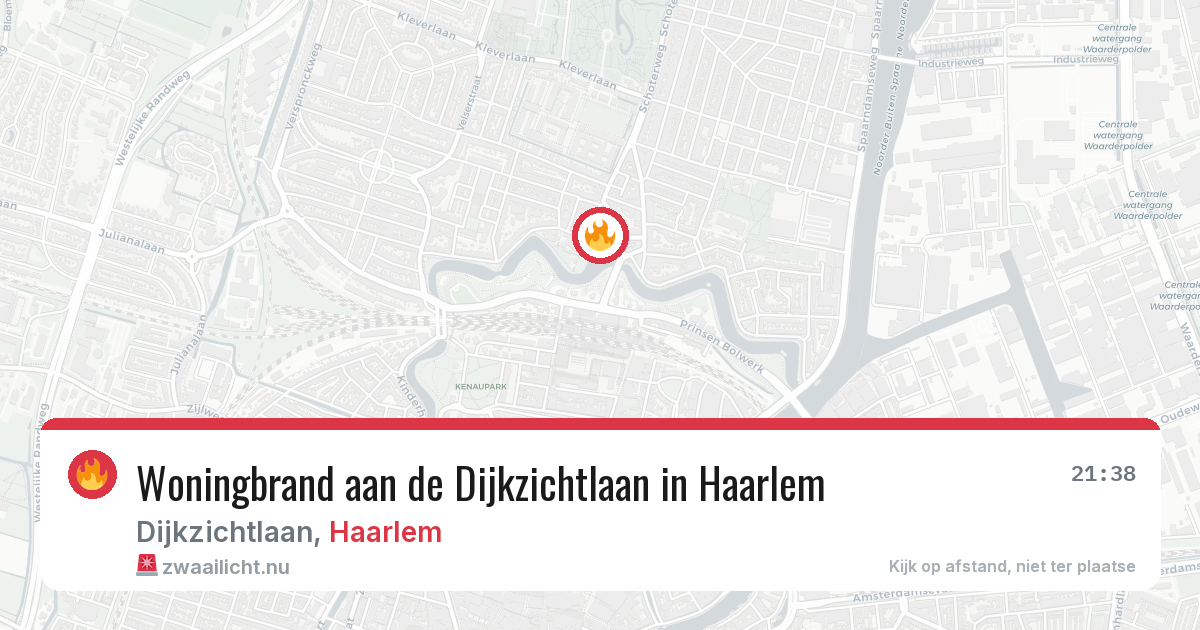 Woningbrand aan de Dijkzichtlaan in Haarlem — 18 jan 2026